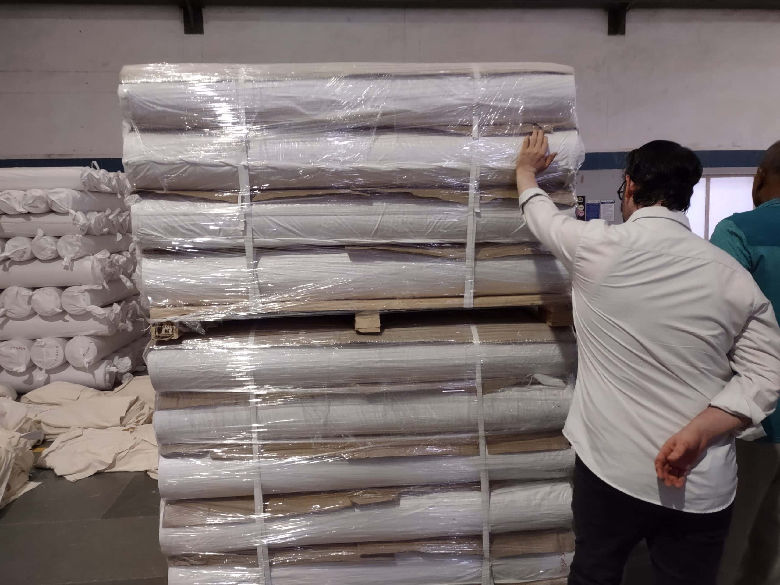 Inspecting fabric quality at Prestige Impex